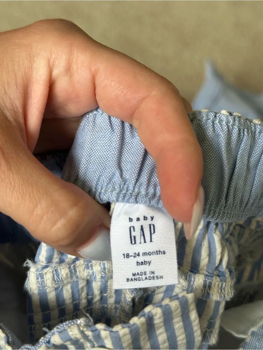 Baby GAP 2-Piece Dress Outfit 18–24 Months Blue Oxford Shirt